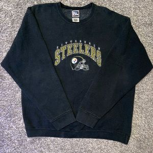 Vintage Pro Player Steelers Sweatshirt Sz. XL Black Perfectly Aged